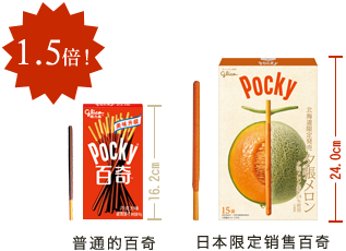 1.5倍 普通的百奇16.2cm 日本限定销售百奇24.0cm